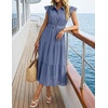 image:imageZESICA Womens Summer Floral Midi Dress Wedding Guest DressesDusty Blue