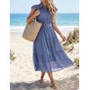image:imageZESICA Womens Summer Floral Midi Dress Wedding Guest DressesDusty Blue