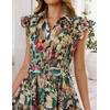 image:imageZESICA Womens Summer Floral Midi Dress Wedding Guest DressesGreen