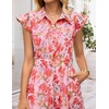 image:imageZESICA Womens Summer Floral Midi Dress Wedding Guest DressesPink