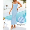 image:imageZESICA Womens Summer Floral Sleeveless Square Neck Midi DressBlue