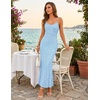 image:imageZESICA Womens Summer Floral Sleeveless Square Neck Midi DressBlue