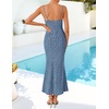 image:imageZESICA Womens Summer Floral Sleeveless Square Neck Midi DressDusty Blue