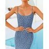 image:imageZESICA Womens Summer Floral Sleeveless Square Neck Midi DressDusty Blue