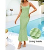 image:imageZESICA Womens Summer Floral Sleeveless Square Neck Midi DressGreen