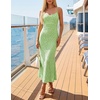 image:imageZESICA Womens Summer Floral Sleeveless Square Neck Midi DressGreen