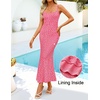 image:imageZESICA Womens Summer Floral Sleeveless Square Neck Midi DressHot Pink