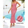 image:imageZESICA Womens Summer Floral Sleeveless Square Neck Midi DressPink