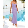 image:imageZESICA Womens Summer Floral Sleeveless Square Neck Midi DressPurple