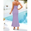 image:imageZESICA Womens Summer Floral Sleeveless Square Neck Midi DressPurple