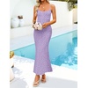 image:imageZESICA Womens Summer Floral Sleeveless Square Neck Midi DressPurple