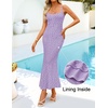 image:imageZESICA Womens Summer Floral Sleeveless Square Neck Midi DressPurple