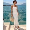 image:imageZESICA Womens Summer Floral Sleeveless Square Neck Midi DressWhite