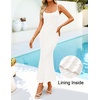 image:imageZESICA Womens Summer Floral Sleeveless Square Neck Midi DressWhite