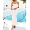 image:imageZESICA Womens Summer Floral Sleeveless Square Neck Midi DressWhite