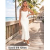 image:imageZESICA Womens Summer Floral Sleeveless Square Neck Midi DressWhite