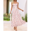 image:imageZESICA Womens Summer Mesh Floral Sleeveless Wedding Guest DressApricot
