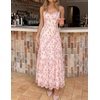 image:imageZESICA Womens Summer Mesh Floral Sleeveless Wedding Guest DressApricot