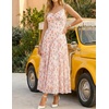 image:imageZESICA Womens Summer Mesh Floral Sleeveless Wedding Guest DressApricot