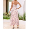 image:imageZESICA Womens Summer Mesh Floral Sleeveless Wedding Guest DressApricot