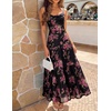 image:imageZESICA Womens Summer Mesh Floral Sleeveless Wedding Guest DressBlack