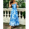 image:imageZESICA Womens Summer Mesh Floral Sleeveless Wedding Guest DressBlue