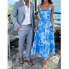image:imageZESICA Womens Summer Mesh Floral Sleeveless Wedding Guest DressBlue