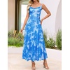 image:imageZESICA Womens Summer Mesh Floral Sleeveless Wedding Guest DressBlue