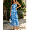 image:imageZESICA Womens Summer Mesh Floral Sleeveless Wedding Guest DressBlue