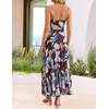 image:imageZESICA Womens Summer Mesh Floral Sleeveless Wedding Guest DressBrown