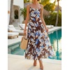 image:imageZESICA Womens Summer Mesh Floral Sleeveless Wedding Guest DressBrown