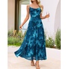 image:imageZESICA Womens Summer Mesh Floral Sleeveless Wedding Guest DressLake