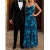 image:imageZESICA Womens Summer Mesh Floral Sleeveless Wedding Guest DressLake