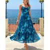 image:imageZESICA Womens Summer Mesh Floral Sleeveless Wedding Guest DressLake