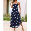 image:imageZESICA Womens Summer Mesh Floral Sleeveless Wedding Guest DressNavy