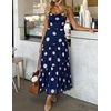 image:imageZESICA Womens Summer Mesh Floral Sleeveless Wedding Guest DressNavy