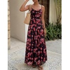 image:imageZESICA Womens Summer Mesh Floral Sleeveless Wedding Guest DressNewblack