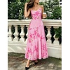 image:imageZESICA Womens Summer Mesh Floral Sleeveless Wedding Guest DressPink