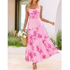 image:imageZESICA Womens Summer Mesh Floral Sleeveless Wedding Guest DressPink