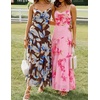 image:imageZESICA Womens Summer Mesh Floral Sleeveless Wedding Guest DressPink