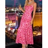 image:imageZESICA Womens Summer Mesh Floral Sleeveless Wedding Guest DressRose