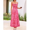 image:imageZESICA Womens Summer Mesh Floral Sleeveless Wedding Guest DressRose