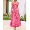 image:imageZESICA Womens Summer Mesh Floral Sleeveless Wedding Guest DressRose