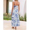 image:imageZESICA Womens Summer Mesh Floral Sleeveless Wedding Guest DressWhiteblue