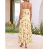 image:imageZESICA Womens Summer Mesh Floral Sleeveless Wedding Guest DressYellow
