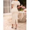 image:imageZESICA Womens Summer Short Sleeve Bodycon Cocktail Formal DressApricot