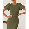 image:imageZESICA Womens Summer Short Sleeve Bodycon Cocktail Formal DressArmygreen