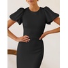 image:imageZESICA Womens Summer Short Sleeve Bodycon Cocktail Formal DressBlack