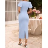 image:imageZESICA Womens Summer Short Sleeve Bodycon Cocktail Formal DressBlue