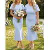 image:imageZESICA Womens Summer Short Sleeve Bodycon Cocktail Formal DressBlue